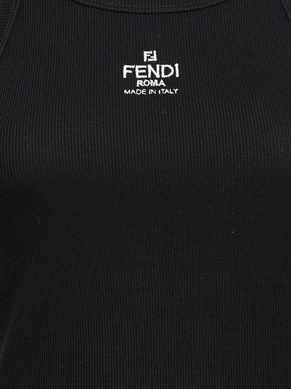 Fendi Schwarzes Baumwoll-T-Shirt