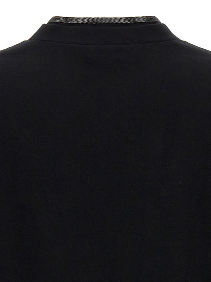 Brunello Cucinelli Schwarzes Baumwoll-T-Shirt