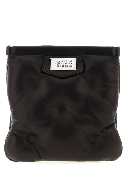 Maison Margiela Schwarze Lammleder Umhängetasche