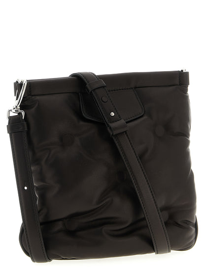 Maison Margiela Schwarze Lammleder Umhängetasche
