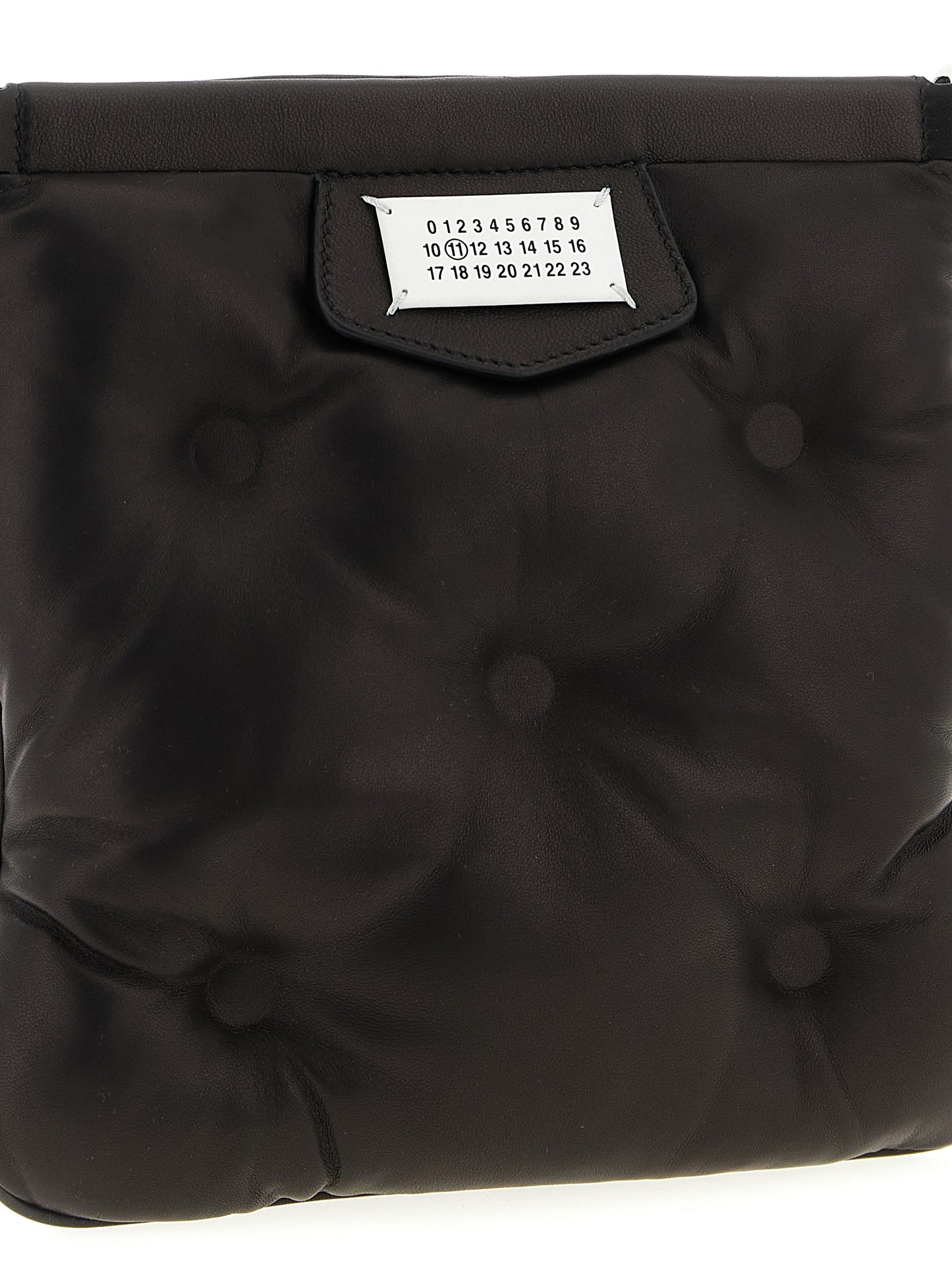 Maison Margiela Schwarze Lammleder Umhängetasche