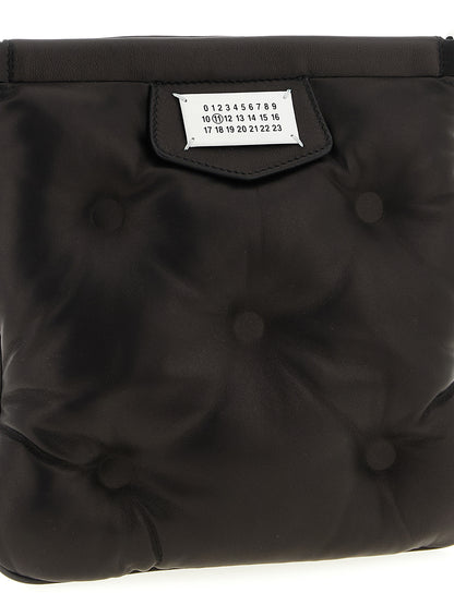 Maison Margiela Schwarze Lammleder Umhängetasche