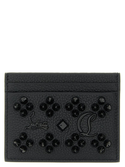 Christian Louboutin Schwarzer Kalbsleder-Kartenetui
