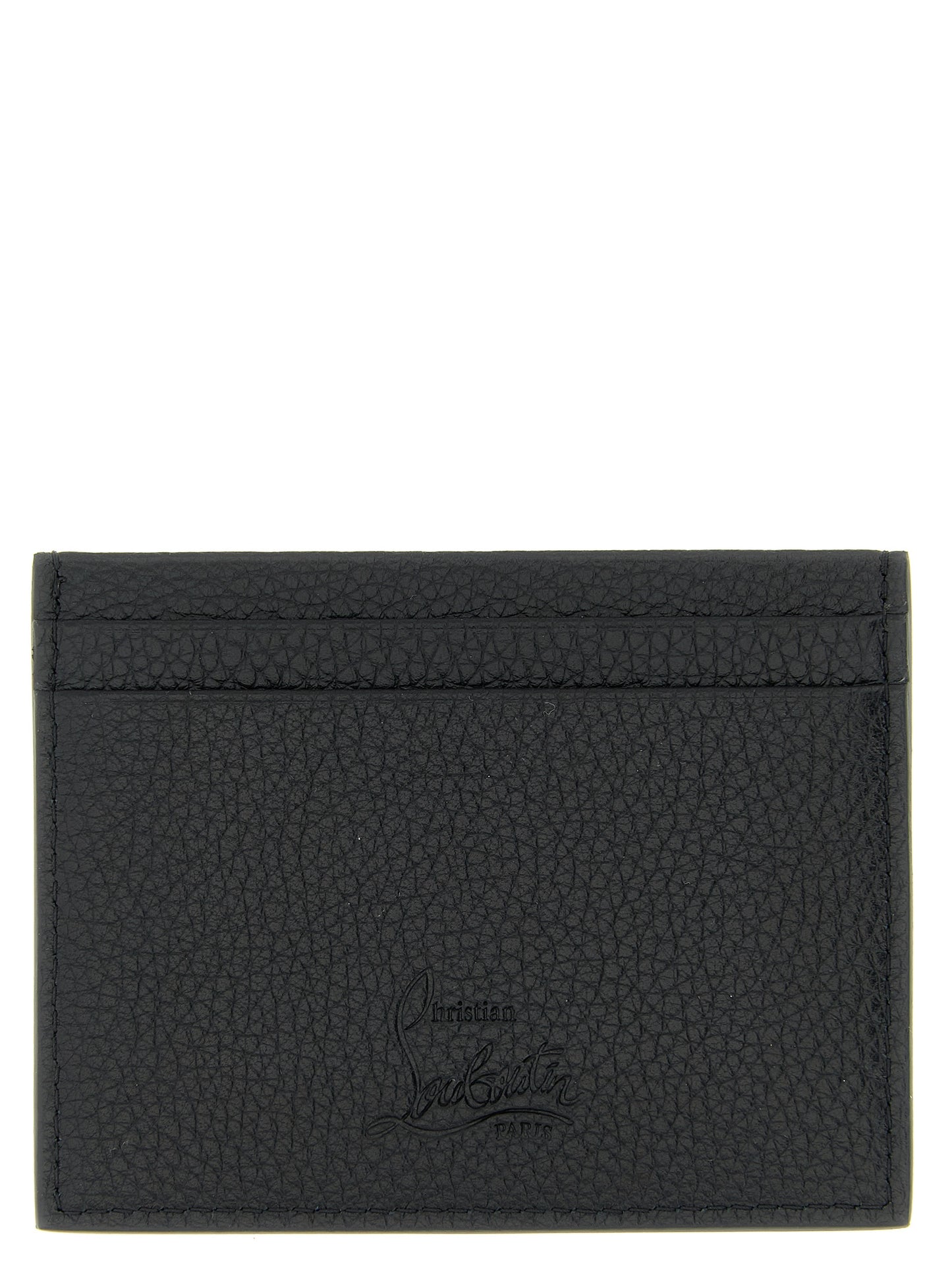 Christian Louboutin Schwarzer Kalbsleder-Kartenetui