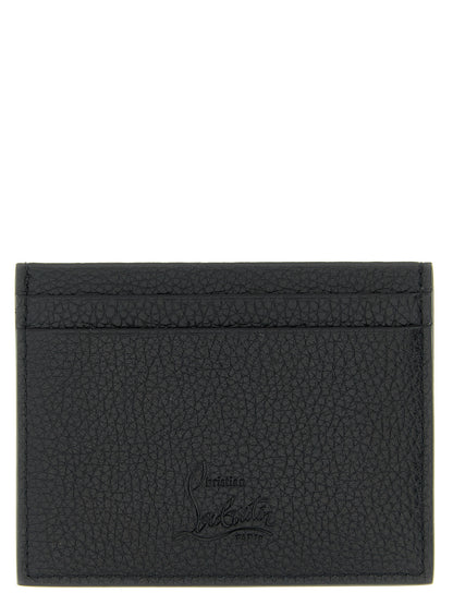 Christian Louboutin Schwarzer Kalbsleder-Kartenetui