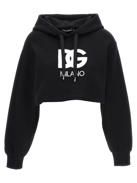 Dolce & Gabbana Schwarzer Baumwoll-Hoodie