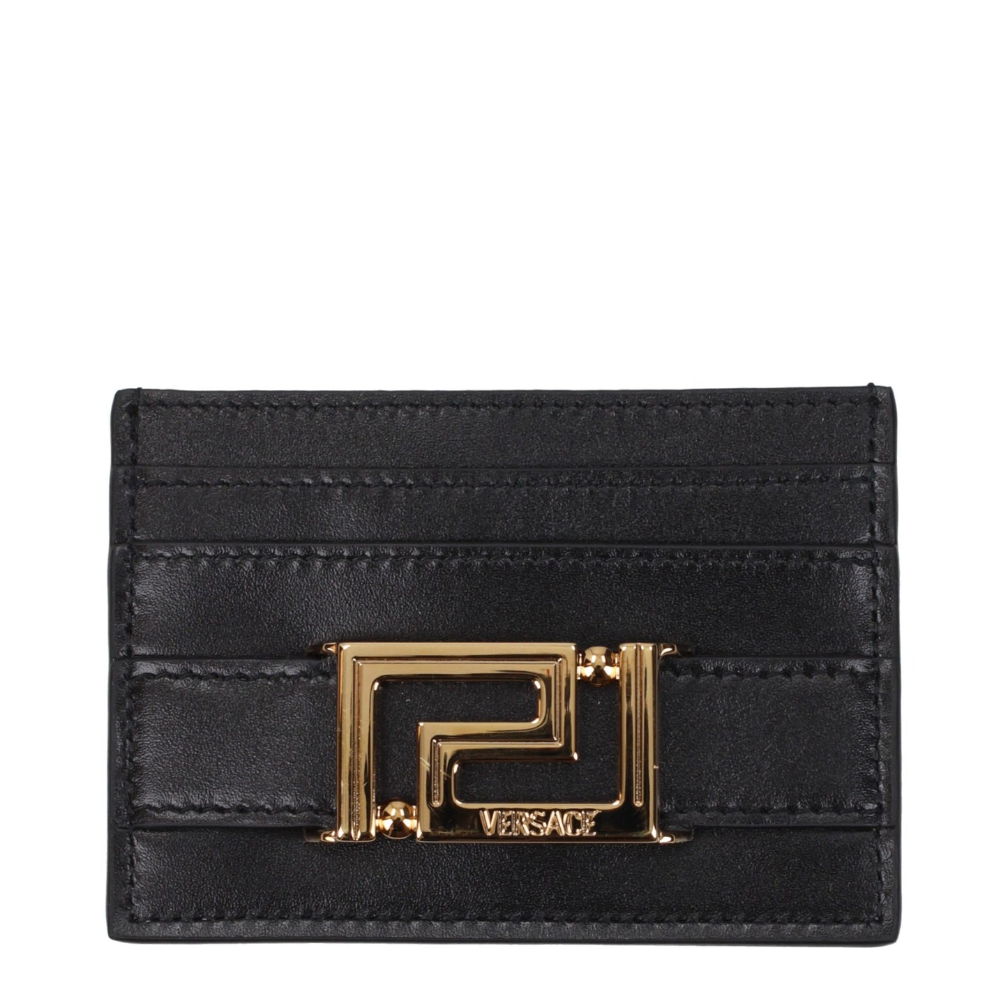 Versace Schwarzer Kartenhalter aus Leder