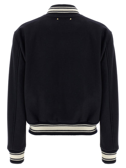 Golden Goose Blauer Bomber aus reiner Schurwolle