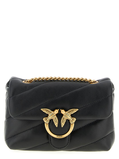 PINKO Baby Love Puff Black Lambskin Crossbody Bag