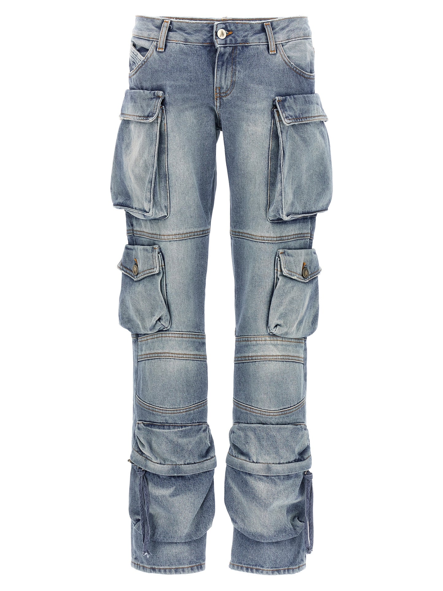 The Attico Blaue Baumwolljeans Denim