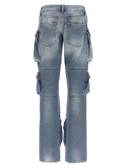 The Attico Blaue Baumwolljeans Denim
