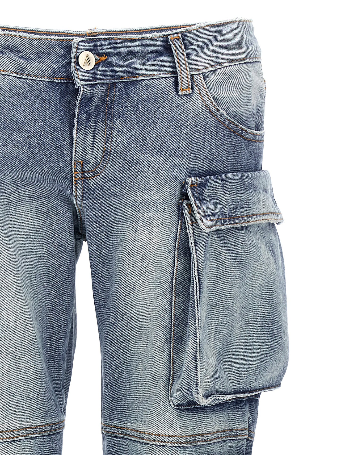 The Attico Blaue Baumwolljeans Denim