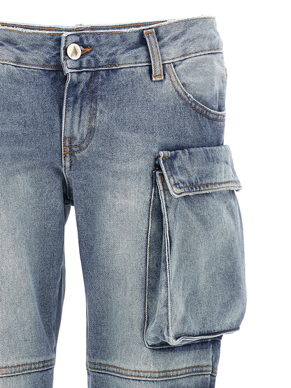 The Attico Blaue Baumwolljeans Denim