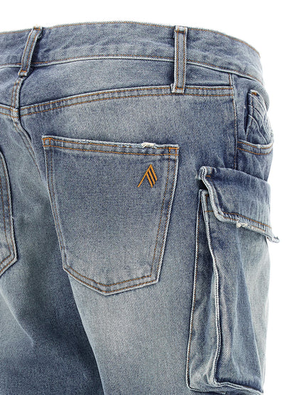 The Attico Blaue Baumwolljeans Denim