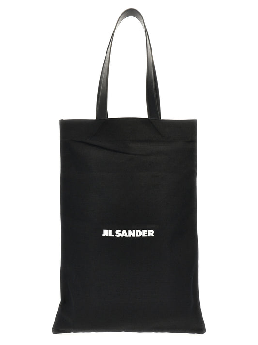 Jil Sander Schwarze Baumwolltasche