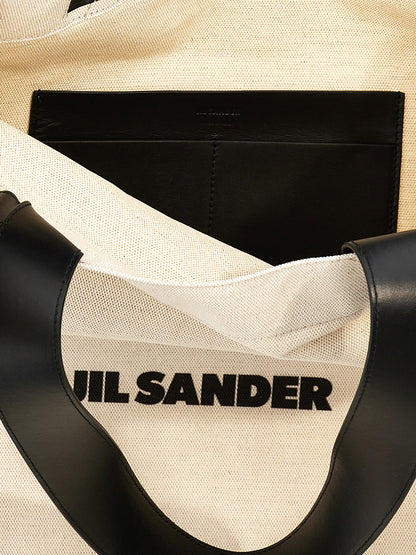 Jil Sander Zweifarbige Baumwolltasche