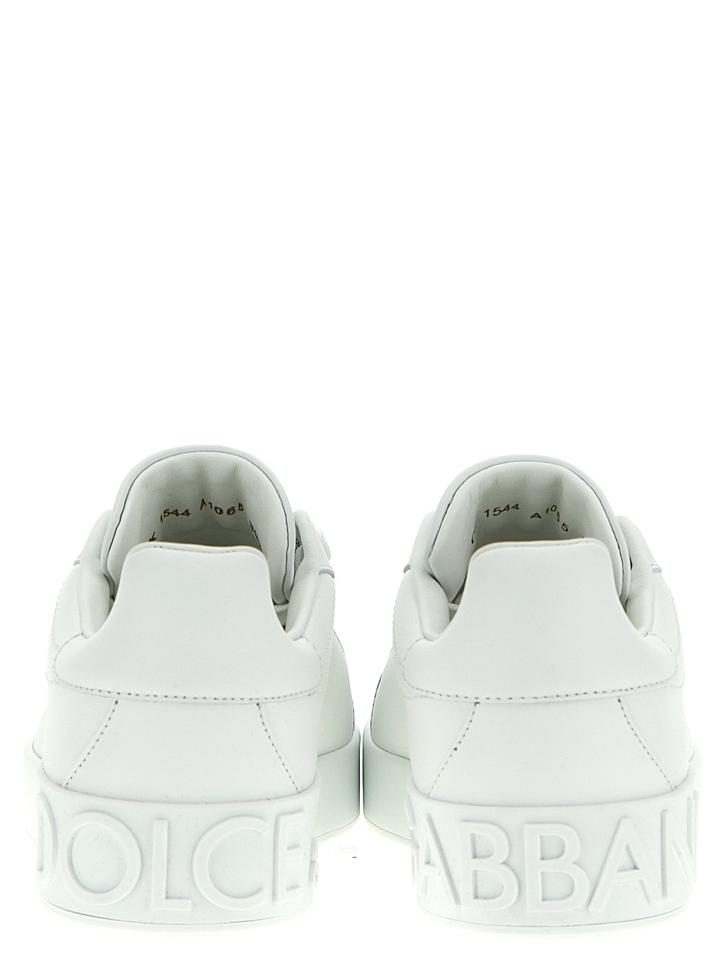 Dolce & Gabbana Weiße Kalbsleder Low-Top-Sneaker