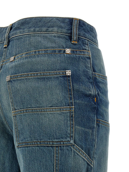 Givenchy Blaue Baumwoll-Jeans mit ausgestelltem Bein
