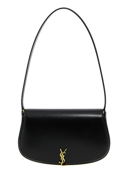 Saint Laurent Schwarze Kalbsleder-Schultertasche