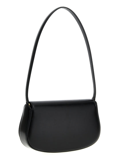 Saint Laurent Schwarze Kalbsleder-Schultertasche