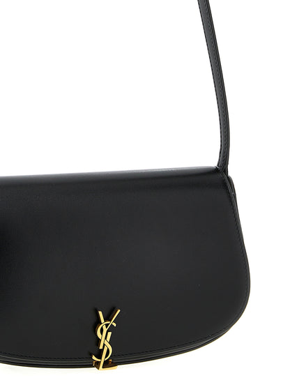 Saint Laurent Schwarze Kalbsleder-Schultertasche