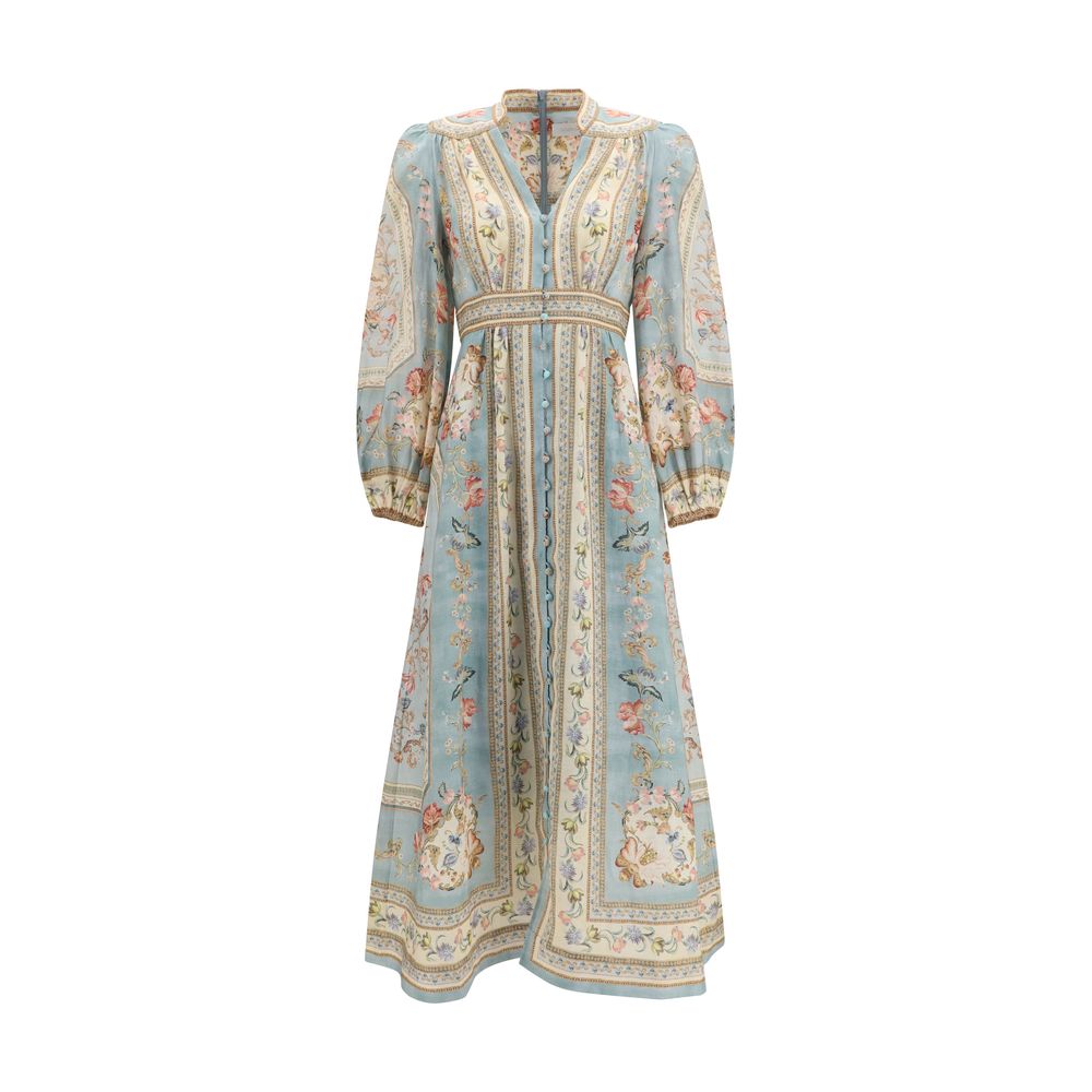 Zimmermann Mehrfarbiges Leinen-Freizeitkleid
