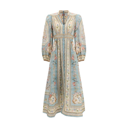 Zimmermann Mehrfarbiges Leinen-Freizeitkleid
