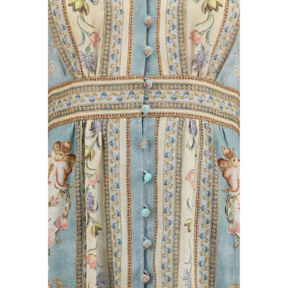 Zimmermann Mehrfarbiges Leinen-Freizeitkleid