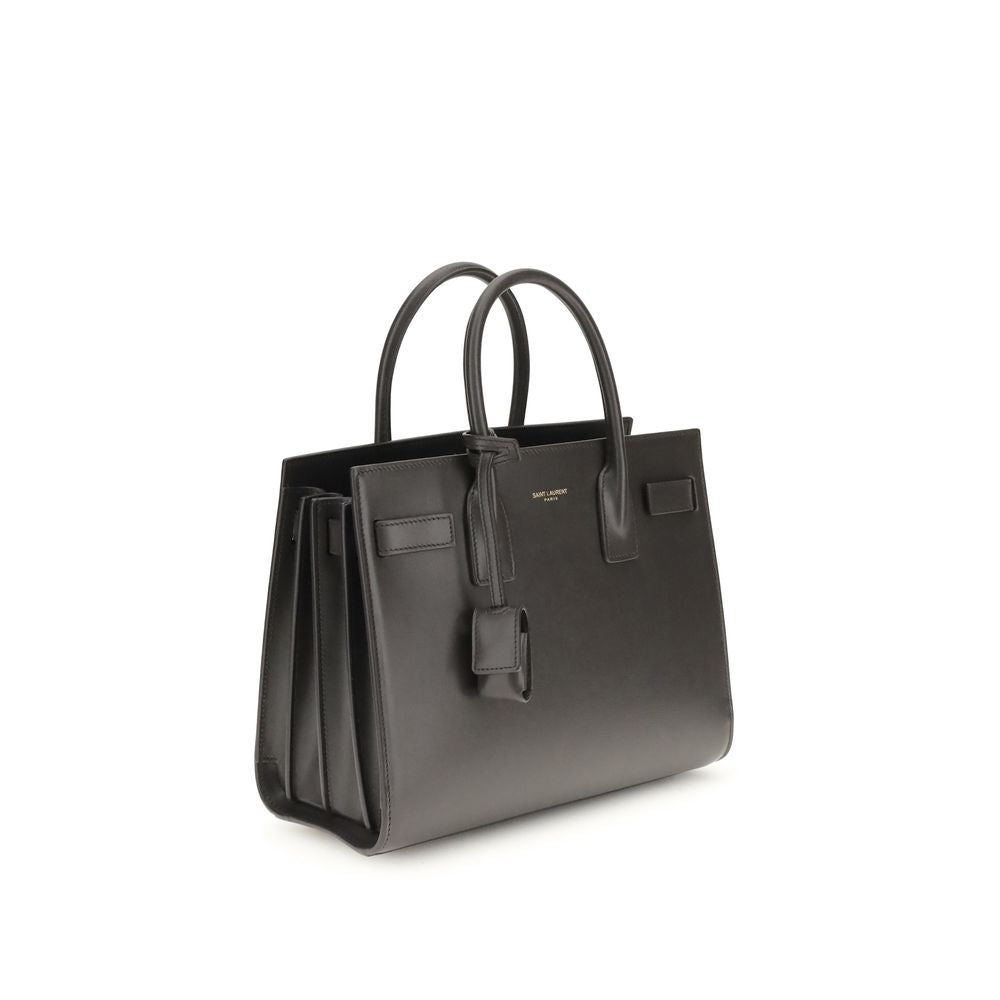 Saint Laurent Graue Kalbsleder Bos Taurus Schultertasche