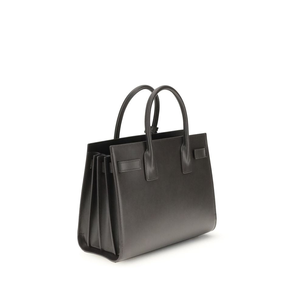 Saint Laurent Graue Kalbsleder Bos Taurus Schultertasche