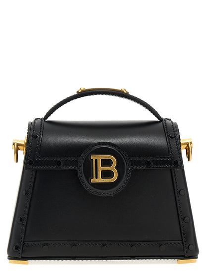 Balmain Schwarze Kalbsleder-Handtasche