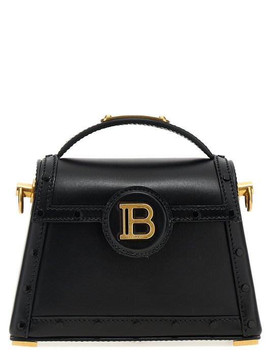 Balmain Schwarze Kalbsleder-Handtasche