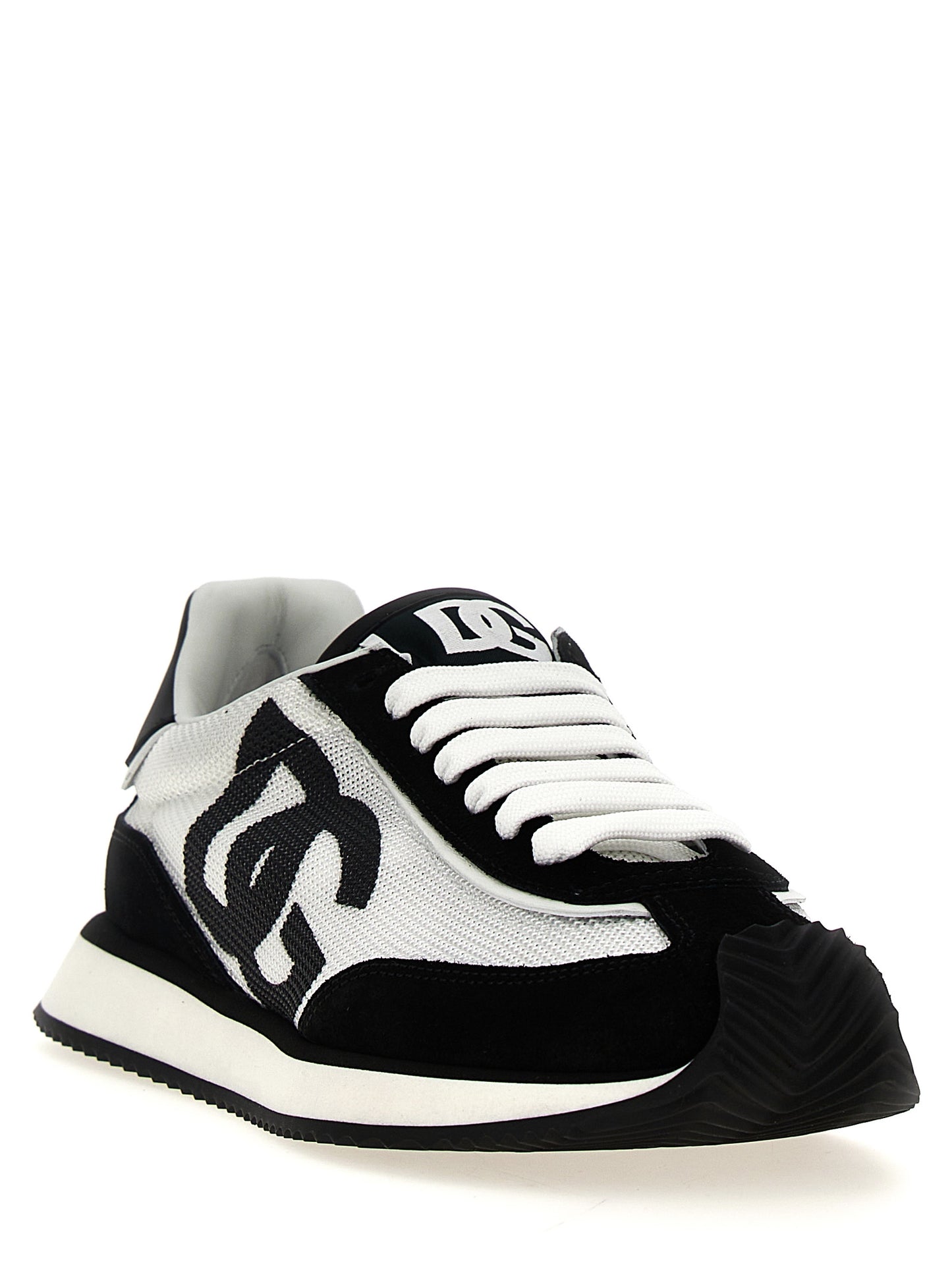 Dolce & Gabbana Zweifarbige Kalbsleder-Sneaker im Athletic-Stil