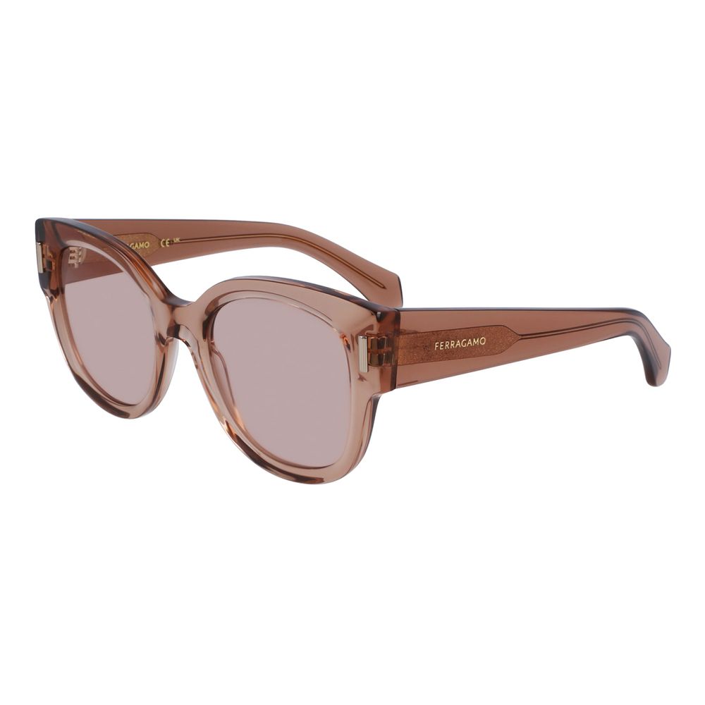 Ferragamo Sonnenbrille aus transparentem Acetat