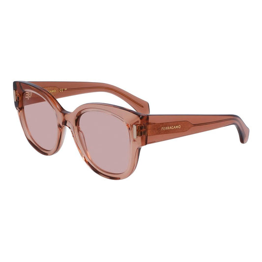 Ferragamo Sonnenbrille aus transparentem Acetat