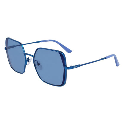 Karl Lagerfeld Blaue Sonnenbrille aus Metall