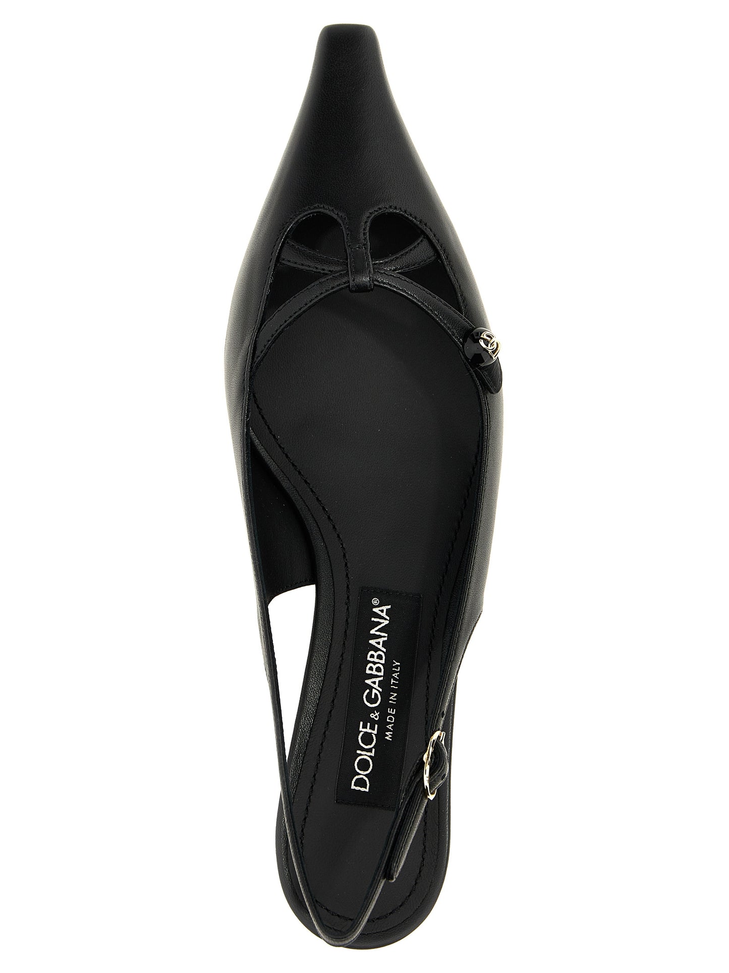 Dolce & Gabbana Schwarze Pumps aus Lammleder mit mittlerem Absatz
