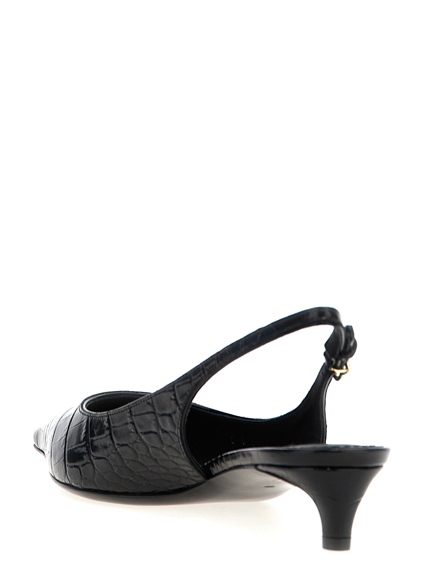 Dolce & Gabbana Schwarze Pumps aus Kalbsleder mit mittlerem Absatz