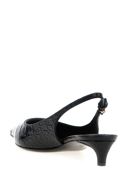 Dolce & Gabbana Schwarze Pumps aus Kalbsleder mit mittlerem Absatz