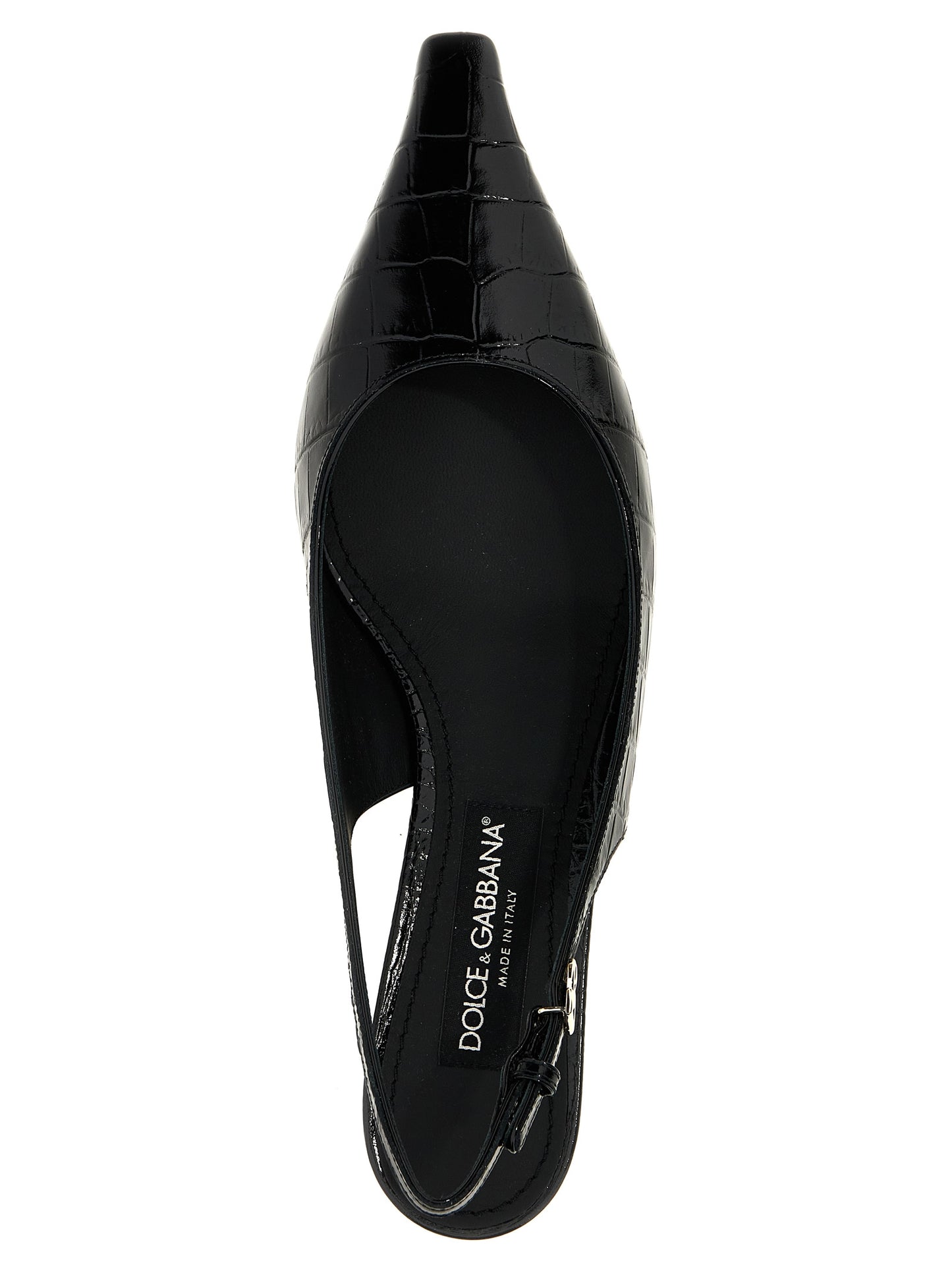 Dolce & Gabbana Schwarze Pumps aus Kalbsleder mit mittlerem Absatz