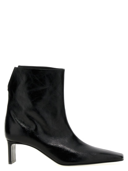 Khaite Schwarze Stiefeletten aus Kalbsleder