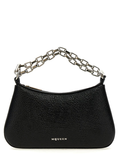 Alexander McQueen Schwarze Lammleder-Schultertasche