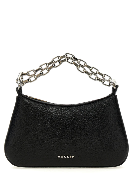 Alexander McQueen Schwarze Lammleder-Schultertasche