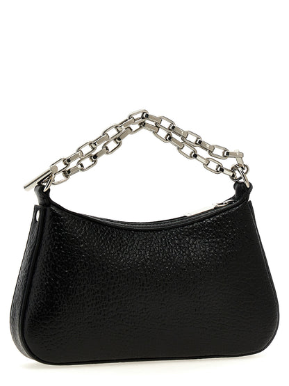 Alexander McQueen Schwarze Lammleder-Schultertasche