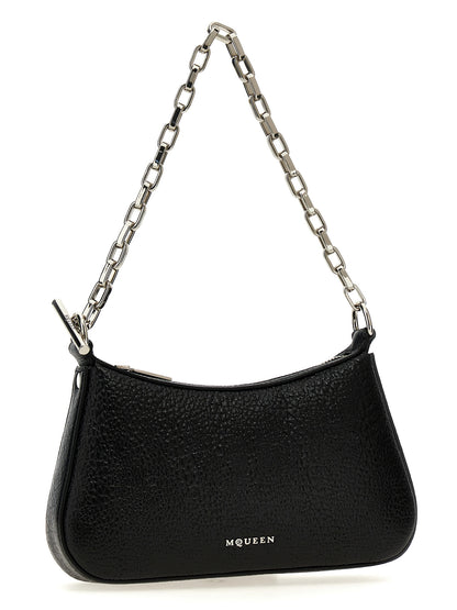 Alexander McQueen Schwarze Lammleder-Schultertasche