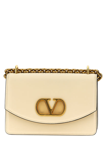 Valentino Garavani Weiße Kalbsleder-Schultertasche