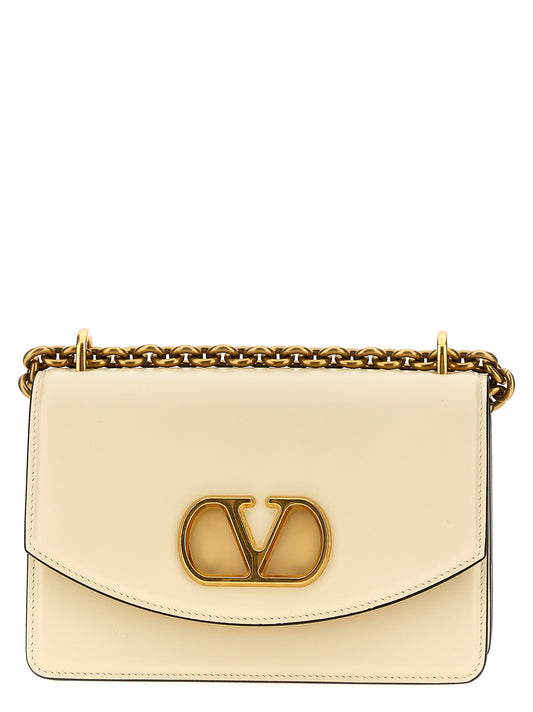 Valentino Garavani Weiße Kalbsleder-Schultertasche