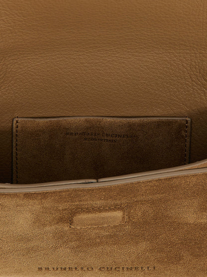 Brunello Cucinelli Braune Kalbsleder-Clutch