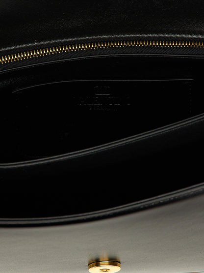 Valentino Garavani Schwarze Kalbsleder-Schultertasche