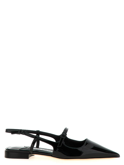 Jimmy Choo Schwarze Ballerinas aus Kalbsleder